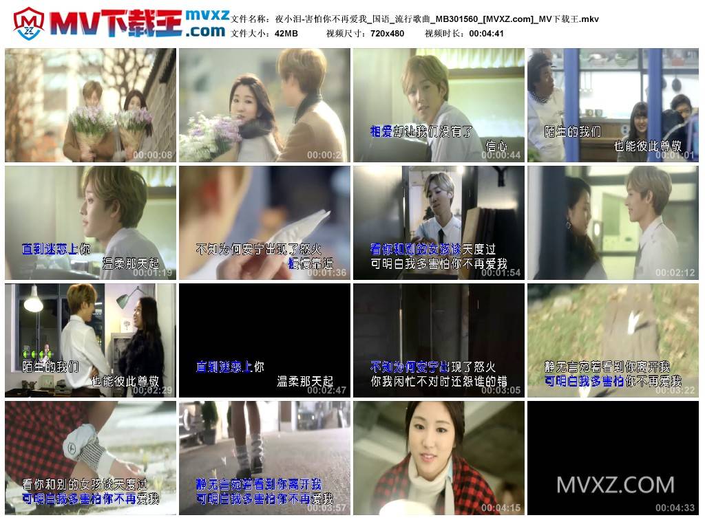 夜小泪-害怕你不再爱我_国语_流行歌曲_MB301560